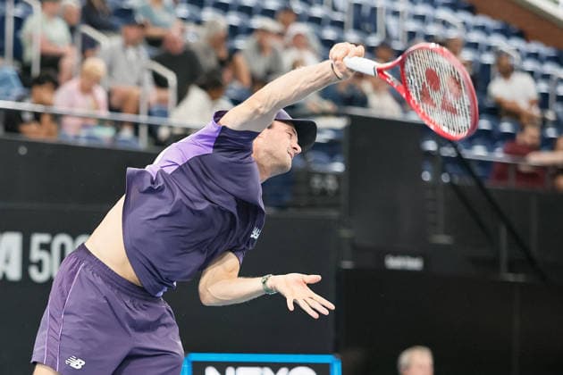 January 15, 2026, Adelaide, South Australia, Australia: TOMMY PAUL of USA in action during his quarter final win over A. VUKIC of Australia 6:3, 6:2, during the 2026 Adelaide International Tennis Tournament Adelaide Australia - ZUMAw216 20260115_zsp_w216_133 Copyright: xMarkxWilloughbyx