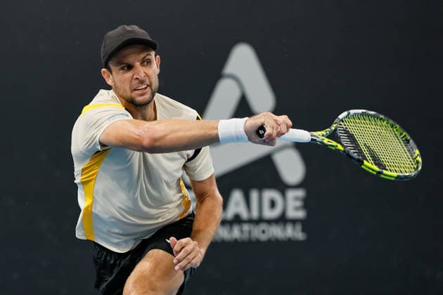 January 15, 2026, Adelaide, South Australia, Australia: ALEKSANDER VUKIC of Australia in action during his quarter final match against T. PAUL of USA, during the 2026 Adelaide International Tennis Tournament Adelaide Australia - ZUMAw216 20260115_zsp_w216_146 Copyright: xMarkxWilloughbyx