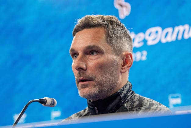 Soccer, Men, Season 2025 26, 2 Bundesliga, Hertha BSC, Press conference before the match against FC Schalke 04, in the picture coach Stefan Leitl, 15 01 2026, Copyright: xSebastianxRäppold MatthiasxKochx