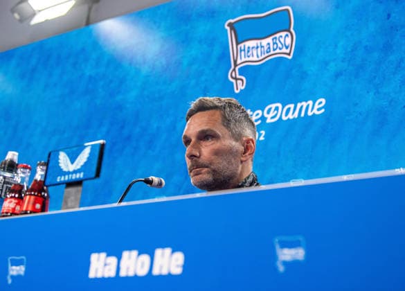 Soccer, Men, Season 2025 26, 2 Bundesliga, Hertha BSC, Press conference before the match against FC Schalke 04, in the picture coach Stefan Leitl, 15 01 2026, Copyright: xSebastianxRäppold MatthiasxKochx