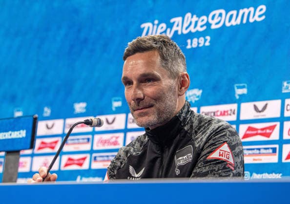 Soccer, Men, Season 2025 26, 2 Bundesliga, Hertha BSC, Press conference before the match against FC Schalke 04, in the picture coach Stefan Leitl, 15 01 2026, Copyright: xSebastianxRäppold MatthiasxKochx