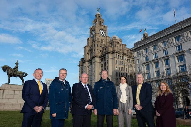 Tour de France 2027 Grand DÃ part Picture by Alex Whitehead SWpix.com - 15 01 2026 - Cycling - Tour de France 2027 Grand DÃ part - Liverpool Pier Head, Liverpool, England - General Director of the Tour de France Christian Prudhomme, ASO™s Cyrille Tricart, Grand Depart GB Managing Director Paul Bush, Esther Britten of UK and dignitaries pictured at the Pier Head on Liverpool™s waterfront. The Grand Depart of the Tour de France 2027 and The Grand Depart of the Tour de France Femmes avec Zwift 2027. Both Races will start in the United Kingdom and visit Scotland, Wales and England - ALL IMAGES www.SWpix.com ( Photography Hub Ltd ) from the SWpix.com photography archive - MANDATORY BYLINE PHOTO CREDIT to Photographers Name SWpix.com LeTourGB (strictly editorial use only - contact for commercial - simon@swpix.com) Liverpool Pier Head Liverpool England Copyright: x xSWpix.comx(t axPhotographyxHubxLtd)xAlexxWhitehead SWpix.comx SWP-3030-12239