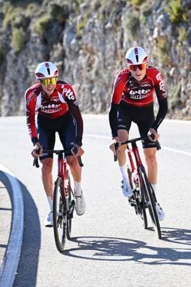 Lotto Intermarche Cycling Team Winter Training Camp 2026 L ALFAS DEL PI, SPAIN - JANUARY 15 : Craps Lars (BEL) of Lotto Intermarche, Slock Liam (BEL) of Lotto Intermarche pictured during a training session at the Lotto Intermarche UCI World Team winter stage camp at the Albir Garden Resort Hotel as part of the preparation for the new 2026 season on January 15, 2026 in L Alfas del Pi, Spain, 15 01 2026 L Alfas del Pi Spain  Copyright: xVincentxKalutx