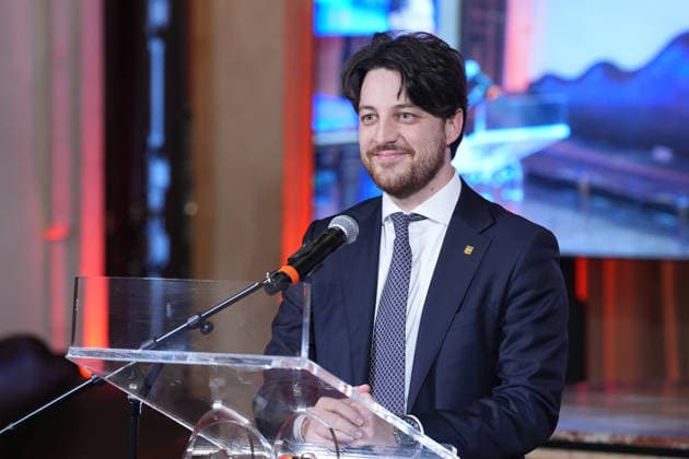 Alberto Stefani during the presentation event of the Milano-Cortina 2026 Paralympic Ceremonies at Palazzo Baldi in Venice , north Italy - Thursday , January 15 , 2026. -  Copyright: xSpada LaPressex