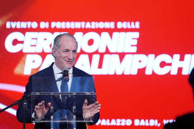 Luca Zaia during the presentation event of the Milano-Cortina 2026 Paralympic Ceremonies at Palazzo Baldi in Venice , north Italy - Thursday , January 15 , 2026. -  Copyright: xSpada LaPressex
