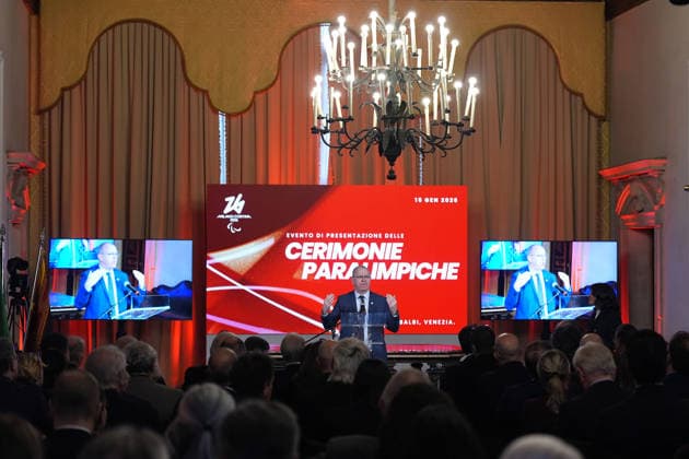 Andrew Parsons during the presentation event of the Milano-Cortina 2026 Paralympic Ceremonies at Palazzo Baldi in Venice , north Italy - Thursday , January 15 , 2026. -  Copyright: xSpada LaPressex