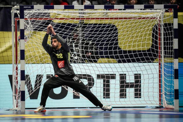 European Handball Championship, France Czech Republic Baerum 20260115 France s goalkeeper Remi Desbonnet during the European Championship handball match between France and the Czech Republic in Unity arena Photo Stian Lysberg Solum NTB Baerum Norway EDITORIAL USE ONLY RESTRICTED USE FOR BETTING COMPANIES  Copyright: xStianxLysbergxSolumx xNTBx