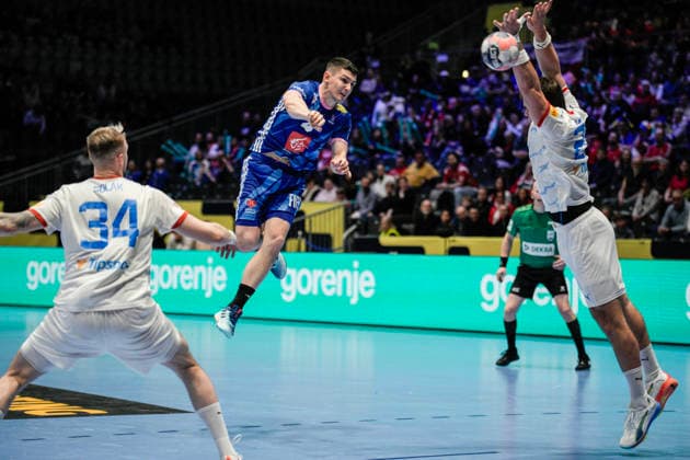 European Handball Championship, France Czech Republic Baerum 20260115 France s Aymeric Minne during the European Championship handball match between France and the Czech Republic in Unity arena Photo Stian Lysberg Solum NTB Baerum Norway EDITORIAL USE ONLY RESTRICTED USE FOR BETTING COMPANIES  Copyright: xStianxLysbergxSolumx xNTBx