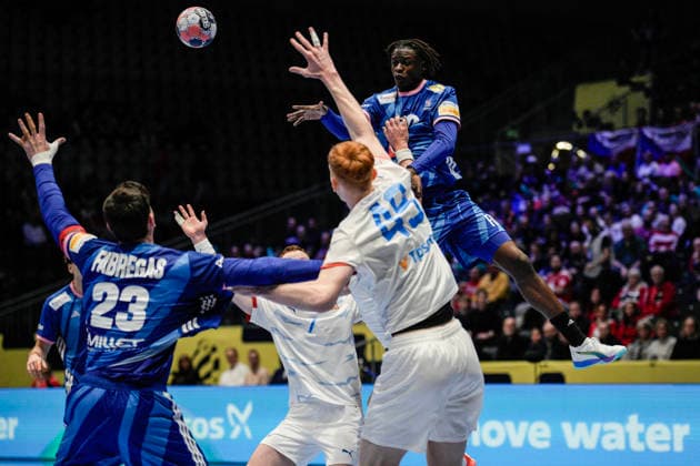 European Handball Championship, France Czech Republic Baerum 20260115 France s Wallem Konrad Peleka during the European Championship handball match between France and the Czech Republic in Unity arena Photo Stian Lysberg Solum NTB Baerum Norway EDITORIAL USE ONLY RESTRICTED USE FOR BETTING COMPANIES  Copyright: xStianxLysbergxSolumx xNTBx