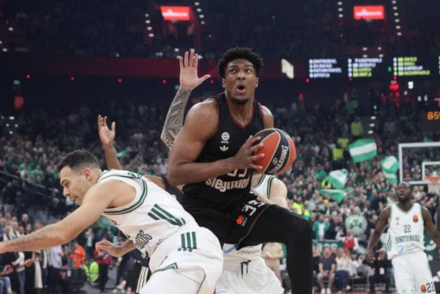 Bayerns 33 David MACCORMACK Basketball Bayern Panathinaikos Athens Euroleague, FC Bayern Basketball Panathinaikos AKTOR Athens, Round 22, Season 2025 2026, on 15 01 2026 in Munich, S A P G A R D E N, Germany Source Copyright Credit Oryk HAIST xBASKETBALL-BAYERN-PANTHINAIKOSx