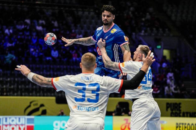 European Handball Championship, France Czech Republic Baerum 20260115 France s Elohim Prandi during the European Championship handball match between France and the Czech Republic in Unity arena Photo Stian Lysberg Solum NTB Baerum Norway EDITORIAL USE ONLY RESTRICTED USE FOR BETTING COMPANIES  Copyright: xStianxLysbergxSolumx xNTBx