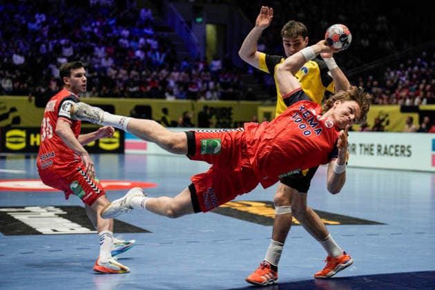 European Handball Championship, Norway Ukraine Baerum 20260115 Norway s Martin Hovde during the European Championship handball match between Norway and Ukraine in Unity arena Photo Stian Lysberg Solum NTB Baerum Norway EDITORIAL USE ONLY RESTRICTED USE FOR BETTING COMPANIES  Copyright: xStianxLysbergxSolumx xNTBx