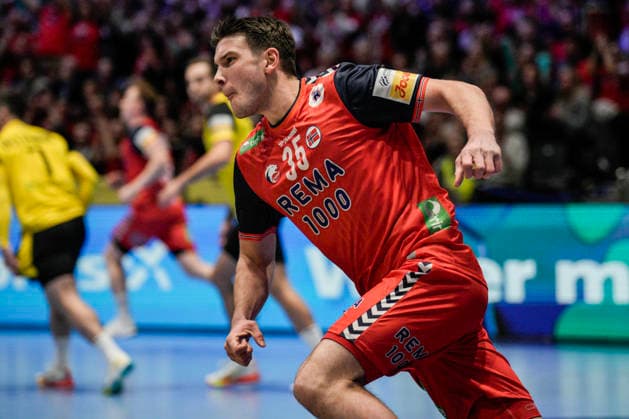 European Handball Championship, Norway Ukraine Baerum 20260115 Norway s Patrick Anderson during the European Championship handball match between Norway and Ukraine in Unity arena Photo Stian Lysberg Solum NTB Baerum Norway EDITORIAL USE ONLY RESTRICTED USE FOR BETTING COMPANIES  Copyright: xStianxLysbergxSolumx xNTBx