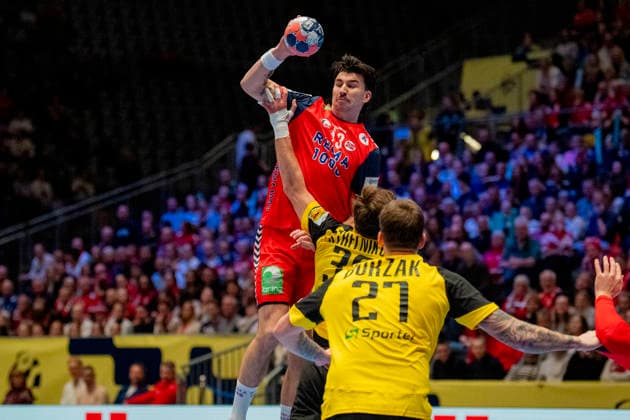 European Handball Championship, Norway Ukraine Fornebu 20260115 Norway s Simen Lyse during the European Handball Championship between Norway and Ukraine in Unity Arena Photo Stian Lysberg Solum NTB Fornebu Norway EDITORIAL USE ONLY RESTRICTED USE FOR BETTING COMPANIES  Copyright: xStianxLysbergxSolumx xNTBx