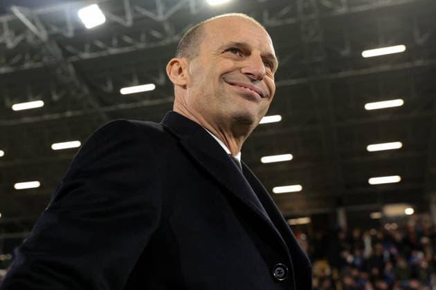 Como, Italy, 15th January 2026. Massimiliano Allegri Head coach of AC Milan reacts prior to kick off in the Como 1907 vs AC Milan Serie A match at Stadio Giuseppe Sinigaglia, Como. Picture credit should read: Jonathan Moscrop Sportimage EDITORIAL USE ONLY. No use with unauthorised audio, video, data, fixture lists, club league logos or live services. Online in-match use limited to 120 images, no video emulation. No use in betting, games or single club league player publications. SPI_024_JM_COMO_MILAN_ SPI-4414-0024