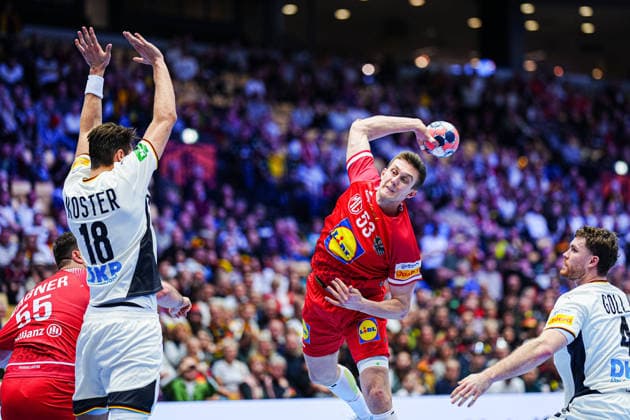 Throw Goal Nikola Bilyk Austria, 53 DEN, Germany vs Austria, Handball, EHF European Championship 2026, Group A, Matchday 1, 15 01 2026 DEN, Germany vs Austria, Handball, EHF European Championship 2026, Group A, Matchday 1, 15 01 2026 Herning Copyright: xEibner-Pressefoto MarcelxvonxFehrnx EP_MFN