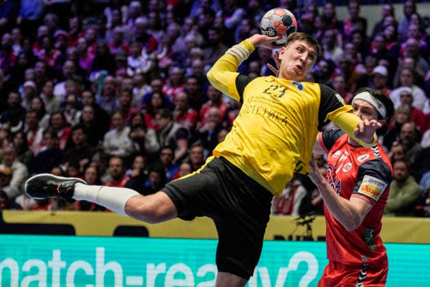 European Handball Championship, Norway Ukraine Baerum 20260115 Ukraine s Oleksandr Onufriienko during the European Championship handball match between Norway and Ukraine in Unity arena Photo Stian Lysberg Solum NTB Baerum Norway EDITORIAL USE ONLY RESTRICTED USE FOR BETTING COMPANIES  Copyright: xStianxLysbergxSolumx xNTBx