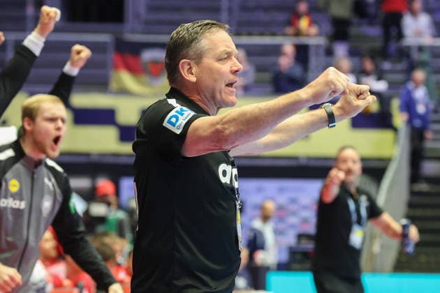 Germany Austria, EHF EM 2026 Coach Alfred Gislason Germany Handball EHF European Championship, International match between Germany and Austria on January 15, 2026 in Herning Denmark , Herning Denmark Jyske Bank Boxen