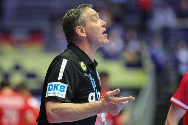 Germany Austria, EHF EM 2026 Coach Alfred Gislason Germany Handball EHF European Championship, International match between Germany and Austria on January 15, 2026 in Herning Denmark , Herning Denmark Jyske Bank Boxen