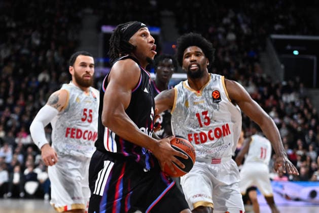 BASKET : Paris Basket vs AS Monaco - Euroleague - 15 01 2026 LAMAR STEVENS ( 9 - Paris Basket ) during the Euroleague match between Paris Basketball and AS Monaco at Adidas Arena on January 15, 2026 in Paris, France. ( Photo by Federico Pestellini PSNewz ) - ParisFrance  Copyright: xFedericoxPestellinix