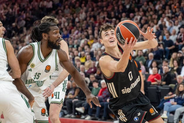 Neno Dimitrijevic 0 FC Bayern Basketball , FC Bayern Basketball vs Panathinaikos Aktor Athens, EuroLeague 22 Matchday, 15 01 2026 Munich Bavaria Germany Copyright: xkolbert-press UlrichxGamelx