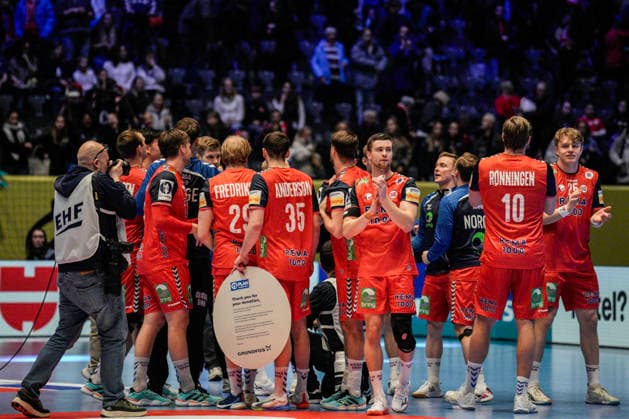 European Handball Championship, Norway Ukraine Baerum 20260115 Norway s players after the European Championship handball match between Norway and Ukraine in Unity arena Photo Stian Lysberg Solum NTB Baerum Norway EDITORIAL USE ONLY RESTRICTED USE FOR BETTING COMPANIES  Copyright: xStianxLysbergxSolumx xNTBx