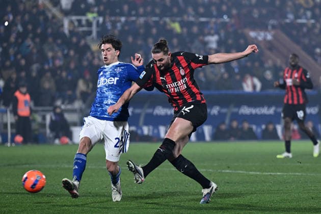Db Como 15 01 2026 - campionato di calcio serie A Como-Milan foto Daniele Buffa Image nella foto: gol Adrien Rabiot 