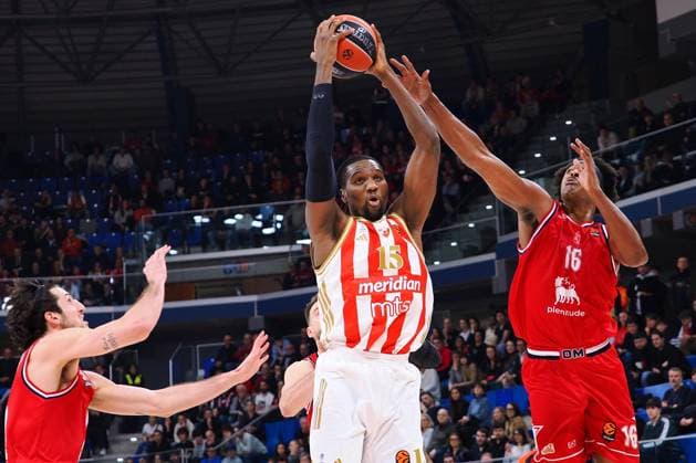 BASKET - Euroleague - EA7 Emporio Armani Milano vs Crvena Zvezda Meridianbet Belgrade Ebuka Izundu (Crvena Zvezda Meridianbet Belgrade) during EA7 Emporio Armani Milano vs Crvena Zvezda Meridianbet Belgrade, Basketball Euroleague match in Assago (MI), Italy, January 15 2026 Assago (MI) Italy  Copyright: xIPAxSport ABACAx