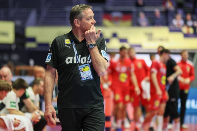Germany Austria, EHF EM 2026 Coach Alfred Gislason Germany Handball EHF European Championship, International match between Germany and Austria on January 15, 2026 in Herning Denmark , Herning Denmark Jyske Bank Boxen