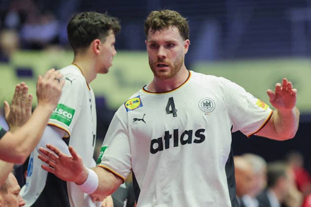 Germany Austria, EHF EM 2026 Johannes Golla Germany, 4 Handball EHF European Championship, International match between Germany and Austria on January 15, 2026 in Herning Denmark , Herning Denmark Jyske Bank Boxen