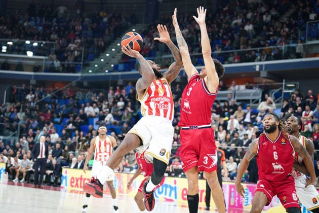 EA7 Emporio Armani Milano vs. Red Star Meridianbet Belgrade, pictured is Codi Miller McIntyre (Red Star Meridianbet Belgrade)  Copyright: xSimonexLucarellix xipa-agency.netx xSimonexLucarellix IPA_Agency_IPA70110882