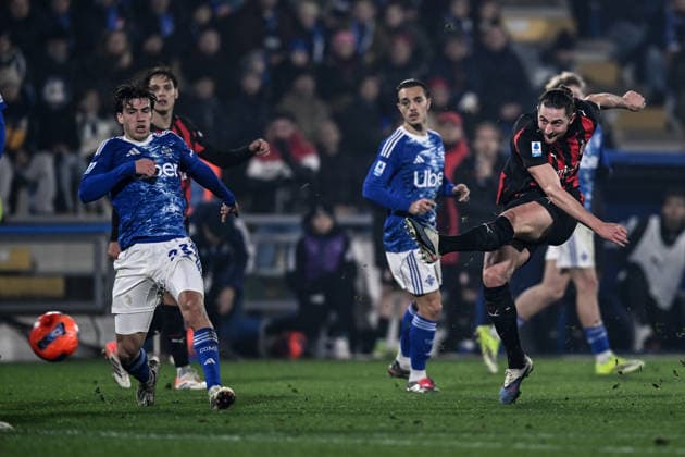 Db Como 15 01 2026 - campionato di calcio serie A Como-Milan foto Daniele Buffa Image nella foto: gol Adrien Rabiot 