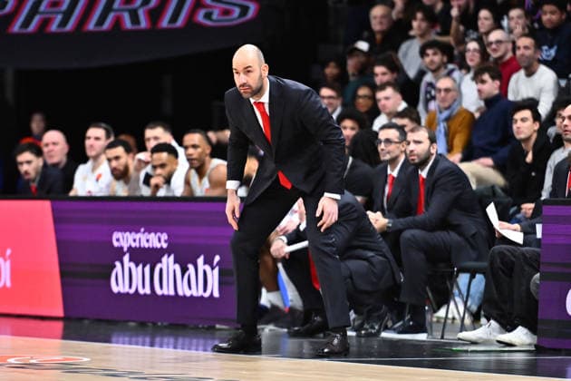 BASKET : Paris Basket vs AS Monaco - Euroleague - 15 01 2026 VASSILIS SPANOULIS ( coach Monaco ) during the Euroleague match between Paris Basketball and AS Monaco at Adidas Arena on January 15, 2026 in Paris, France. ( Photo by Federico Pestellini PSNewz ) - ParisFrance  Copyright: xFedericoxPestellinix