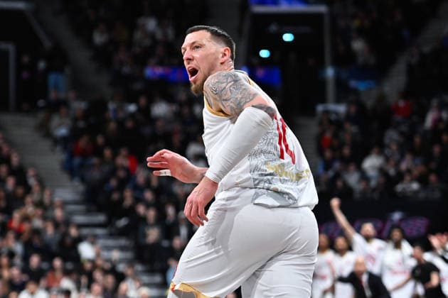 BASKET : Paris Basket vs AS Monaco - Euroleague - 15 01 2026 DANIEL THEIS ( 10 - Monaco ) during the Euroleague match between Paris Basketball and AS Monaco at Adidas Arena on January 15, 2026 in Paris, France. ( Photo by Federico Pestellini PSNewz ) - ParisFrance  Copyright: xFedericoxPestellinix