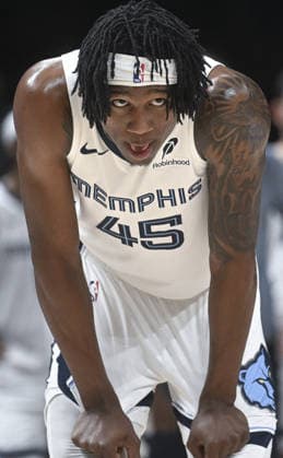 NBA, Basketball Herren, USA Berlin 2026: Orlando Magic v Memphis Grizzlies BERLIN, GERMANY – JANUARY 15: GG Jackson (45) of Memphis Grizzlies in action during the NBA Berlin 2026 game between the Orlando Magic and the Memphis Grizzlies at Uber Arena in Berlin, Germany on January 15, 2026. Halil Sagirkaya Anadolu Berlin Germany. Editorial use only. Please get in touch for any other usage.  Copyright: x2026xAnadoluxHalilxSagirkayax
