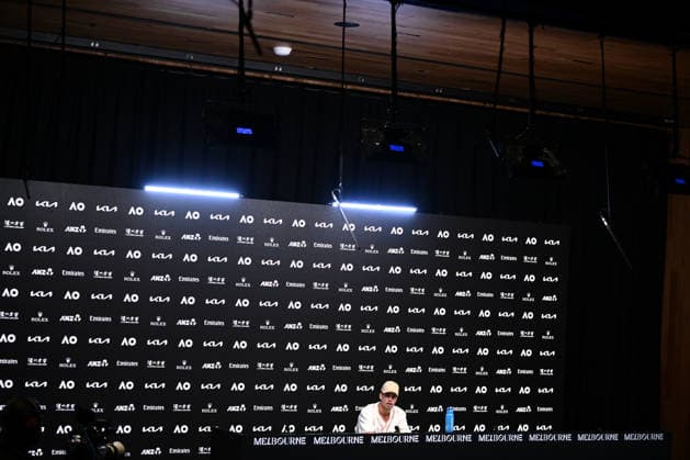 TENNIS AUSTRALIAN OPEN, Carlos Alcaraz of Spain during a press conference, PK, Pressekonferenz ahead of the Australian Open tennis tournament at Melbourne Park in Melbourne, Friday, January 16, 2026. ( NO ARCHIVING, EDITORIAL USE ONLY MELBOURNE VICTORIA AUSTRALIA  Copyright: xJOELxCARRETTx 20260116169871859967