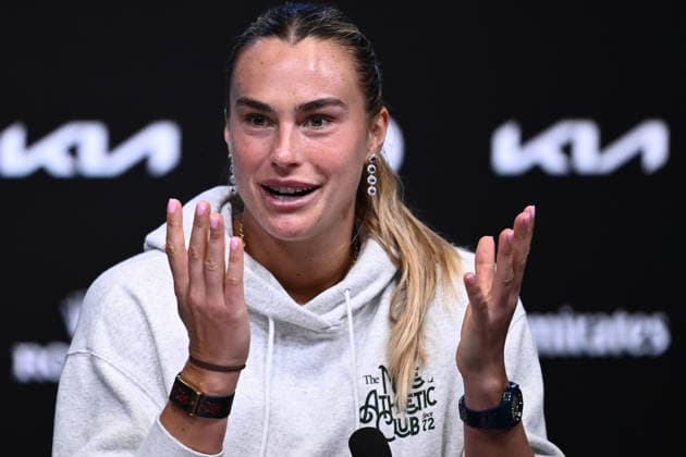 TENNIS AUSTRALIAN OPEN, Aryna Sabalenka of Belarus during a press conference, PK, Pressekonferenz ahead of the Australian Open tennis tournament at Melbourne Park in Melbourne, Friday, January 16, 2026. ( NO ARCHIVING, EDITORIAL USE ONLY MELBOURNE VICTORIA AUSTRALIA  Copyright: xJOELxCARRETTx 20260116122705571787