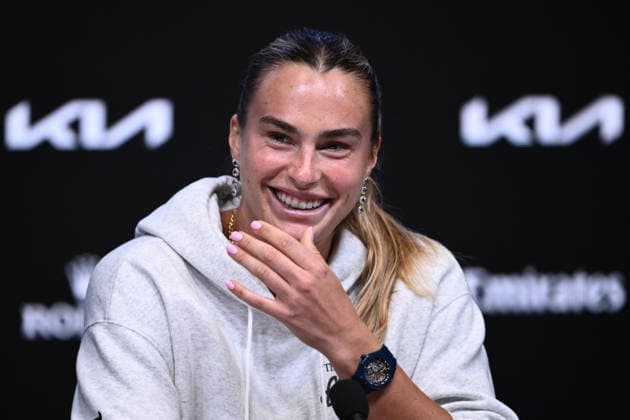 TENNIS AUSTRALIAN OPEN, Aryna Sabalenka of Belarus during a press conference, PK, Pressekonferenz ahead of the Australian Open tennis tournament at Melbourne Park in Melbourne, Friday, January 16, 2026. ( NO ARCHIVING, EDITORIAL USE ONLY MELBOURNE VICTORIA AUSTRALIA  Copyright: xJOELxCARRETTx 20260116134179457948