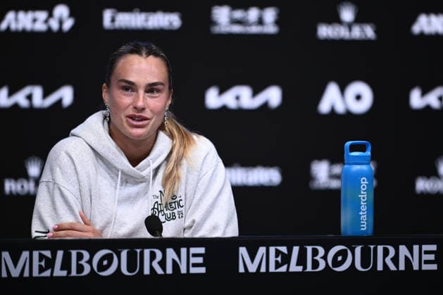 TENNIS AUSTRALIAN OPEN, Aryna Sabalenka of Belarus during a press conference, PK, Pressekonferenz ahead of the Australian Open tennis tournament at Melbourne Park in Melbourne, Friday, January 16, 2026. ( NO ARCHIVING, EDITORIAL USE ONLY MELBOURNE VICTORIA AUSTRALIA  Copyright: xJOELxCARRETTx 20260116191318266618
