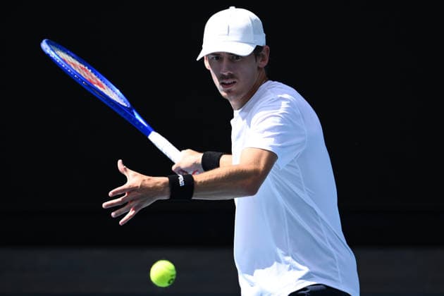 TENNIS AUSTRALIAN OPEN, Alex de Minaur of Australia during a practice session ahead of the Australian Open tennis tournament at Melbourne Park in Melbourne, Friday, January 16, 2026. ( NO ARCHIVING, EDITORIAL USE ONLY MELBOURNE VICTORIA AUSTRALIA  Copyright: xJOELxCARRETTx 20260116141746220447