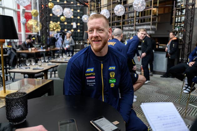 260116 Jim Gottfridsson during a press event with Sweden on January 16, 2026 in Malmö Photo Mathilda Schuler BILDBYRAN kod MA MA0918 handball handboll handball handbolls em 2026 pressträff event meeting sverige sweden ehf european handball championship bbeng 2026 European Handball Championship  Copyright: MATHILDAxSCHULER BB260116MA004