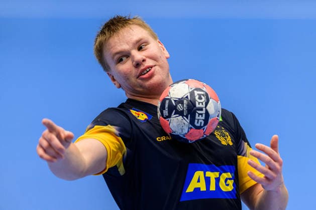 260116 Axel Mansson during a training session with Sweden during the 2026 European Handball Championship on January 16, 2026 in Malmö Photo Mathilda Schuler BILDBYRAN kod MA MA0919 handball handball handball handballs em 2026 träning practice training sverige sweden ehf european handball championship sverige bbeng sverige sweden  Copyright: MATHILDAxSCHULER BB260116MA056