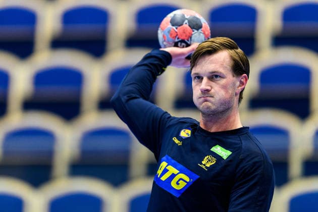 260116 Jonathan Carlsbogard during a training session with Sweden during the 2026 European Handball Championship on January 16, 2026 in Malmö Photo Mathilda Schuler BILDBYRAN kod MA MA0919 handball handball handball handballs em 2026 träning practice training sverige sweden ehf european handball championship sverige bbeng sverige sweden  Copyright: MATHILDAxSCHULER BB260116MA073