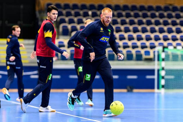 260116 Jim Gottfridsson during a training session with Sweden during the 2026 European Handball Championship on January 16, 2026 in Malmö Photo Mathilda Schuler BILDBYRAN kod MA MA0919 handball handball handball handballs em 2026 träning practice training sverige sweden ehf european handball championship sverige bbeng sverige sweden  Copyright: MATHILDAxSCHULER BB260116MA081