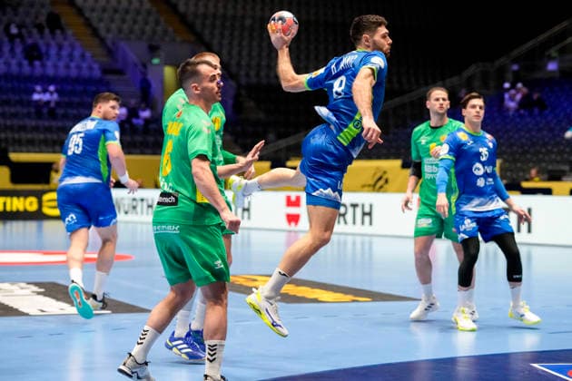European Handball Championship, Slovenia Montenegro Baerum 20260116 Slovenias BlaÅ¾ Janc during the European Championship handball match between Slovenia and Montenegro in Unity arena Photo Cornelius Poppe NTB Baerum Norway EDITORIAL USE ONLY RESTRICTED USE FOR BETTING COMPANIES  Copyright: xCorneliusxPoppex xNTBx
