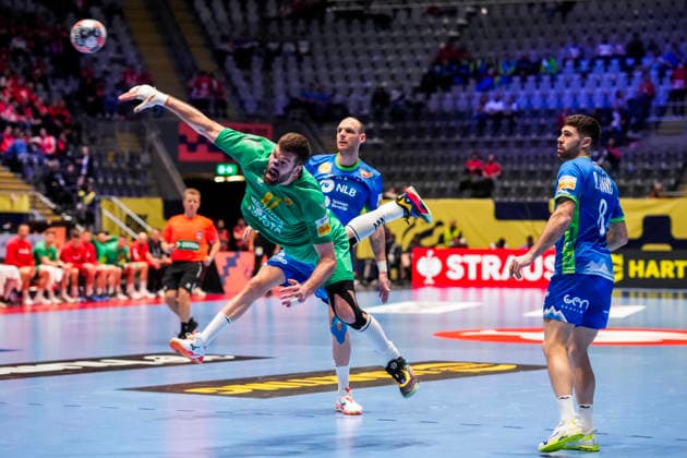 European Handball Championship, Slovenia Montenegro Baerum 20260116 Montenegros Vuko Borozan during the European Championship handball match between Slovenia and Montenegro in Unity arena Photo Cornelius Poppe NTB Baerum Norway EDITORIAL USE ONLY RESTRICTED USE FOR BETTING COMPANIES  Copyright: xCorneliusxPoppex xNTBx