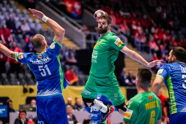 European Handball Championship, Slovenia Montenegro Baerum 20260116 Montenegros Vuko Borozan during the European Championship handball match between Slovenia and Montenegro in Unity arena Photo Cornelius Poppe NTB Baerum Norway EDITORIAL USE ONLY RESTRICTED USE FOR BETTING COMPANIES  Copyright: xCorneliusxPoppex xNTBx