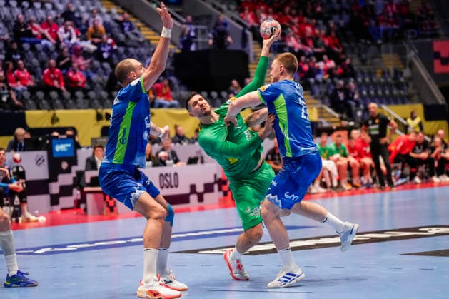 European Handball Championship, Slovenia Montenegro Baerum 20260116 The European Championship match in handball between Slovenia and Montenegro in Unity arena Photo Cornelius Poppe NTB Baerum Norway EDITORIAL USE ONLY RESTRICTED USE FOR BETTING COMPANIES  Copyright: xCorneliusxPoppex xNTBx