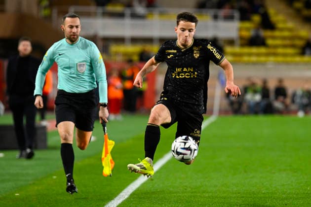 FOOTBALL : AS Monaco VS FC Lorient - Ligue 1 McDonald s - 16 01 2026 ThÃ o Le Bris (FC Lorient) -Ligue 1 McDonald™s match between AS Monaco and FC Lorient on January 16, 2026 at the Louis II Stadium in Monaco. MonacoMonaco  Copyright: xWilliamxCannarellax
