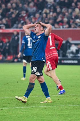 16 01 2026, Soccer, 2 Bundesliga, 18 Matchday Season 2025 2026, Fortuna Düsseldorf DSC Arminia Bielefeld, Marius Wörl DSC Arminia Bielefeld xRHR PHOTO TKx Copyright: RHR-FOTOx RHR-FOTO TK